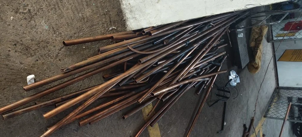 Copper wire, cable and pipe scrap ready for pickup in Bangalore